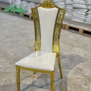 Chaise <span class=keywords><strong>de</strong></span> mariage <span class=keywords><strong>de</strong></span> luxe en acier inoxydable, chaise <span class=keywords><strong>de</strong></span> banquet d'hôtel d'extérieur avec rembourrage doux pour les événements <span class=keywords><strong>de</strong></span> <span class=keywords><strong>salle</strong></span> <span class=keywords><strong>de</strong></span> mariage et <span class=keywords><strong>de</strong></span> restaurant - Product Image 2