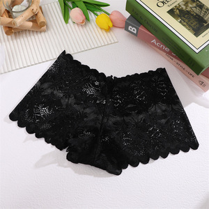Braguitas <span class=keywords><strong>de</strong></span> <span class=keywords><strong>Encaje</strong></span> Elegantes y Sensuales para Mujer, Paquete <span class=keywords><strong>de</strong></span> 2, Transpirables para la Elegancia Diaria, Sin Costuras Rojas/Negras, Talla XX-Large - Product Image 3