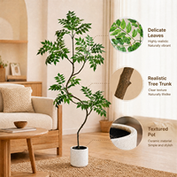 Plantes artificielles en bois laqué, décor de tronc de bordure, arbre pour parc à thème, bureau