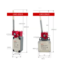 Interrupteur de fin de course DELIXI LXK3-20S/T étanche IP65 avec bras à rouleau réglable 10A – Approvisionnement immédiat