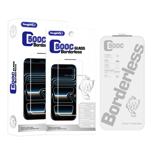 Protection d'écran en verre trempé ESD transparent intégral 0,55 mm avec bord incurvé 500C sans cadre pour <span class=keywords><strong>iPhone</strong></span> 17 <span class=keywords><strong>Pro</strong></span> <span class=keywords><strong>Max</strong></span> 16 15 (Lot de 10 + 1) - Product Image 1