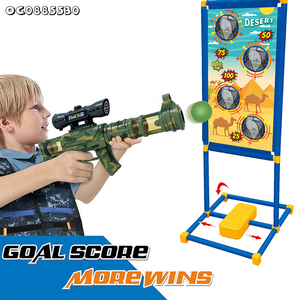 Palle di schiuma ad aria pistola giocattolo elettronica di punteggio obiettivi di tiro giochi da tavolo per giochi di società per bambini 2 giocatori tiro pratico - Product Image 3