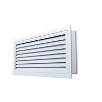 Grilles d'aération carrées en aluminium et acier personnalisées pour systèmes CVC, revêtement poudré, installation facile