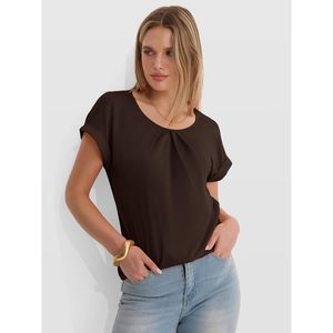 เสื้อชีฟองแขนสั้นจับจีบสำหรับผู้หญิง ระบายอากาศได้ดี ใส่ได้ทุกวัน - Product Image 6