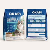 Alimentation pour chats adultes d'intérieur OEM, 32% de protéines, gestion des boules de poils, mélange de fibres, soutien digestif, taurine, 1,2 kg