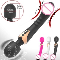 Masajeador de Doble Extremo Potente y Recargable de Silicona, Resistente al Agua, Juguete Sexual para Mujeres, Superventas