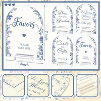 Nouvelles Panneaux de Mariage Personnalisés en Acrylique Transparent 2026, Imprimés UV Bleus, Logo et Texte Personnalisés pour Numéros de Table de Fête d'Anniversaire ou de Remise de Diplôme