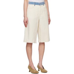 Fabricante de Jeans, Jeans de Mujer, Pierna Ancha, Casuales, Cintura Alta, Borde Deshilachado, Shorts de Mezclilla Holgados - Product Image 2