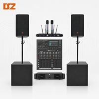 DSZ DS-YP208+DS-YF018 Double Subwoofer Passif 15'' et Haut-parleur Large Bande 8'' 4 Ohms pour Location d'Événements Scéniques en Direct (Garantie 1 An)