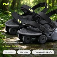 MOONWALKERS Aero Chaussures Électriques à Roues pour Adultes, Exosquelette Intelligent avec Algorithme de Marche IA, Chaussures de Marche Motorisées
