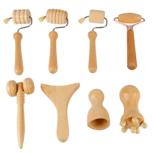 Facial Mini Beech Wood Massager Set Other Massager Products Wood Sculpting Tool Therapy Sculpting Tool