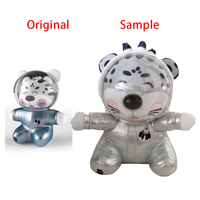 Peluche phoque blanc personnalisée en gros avec yeux en plastique, jouet en peluche phoque en position debout, jouet doux