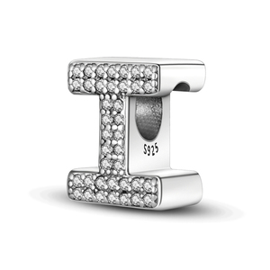 Charme en zircon argenté en forme de cœur avec chaîne pour ensemble de bijoux et accessoires unisexe - Product Image 3