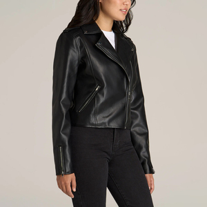Chaqueta de Motocicleta de Invierno de Alta Gama, Chaqueta de Cuero Genuino Personalizada, Abrigos de Cuero Genuino Vintage para Mujer - Product Image 6