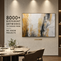 Geschmolzenes Gold Weiß Schwarz Crackle Bas-Relief Ölgemälde Wandkunst Goldrahmen Hotel Restaurant Privates Esszimmer Wanddekoration Maßanfertigung Großhandel OEM