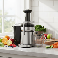 Nouveau modèle d'extracteur de jus avec écran numérique pour une utilisation domestique 4 en 1 : presse-agrumes/mixeur/broyeur/hachoir