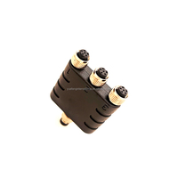 Connecteur circulaire blindé IP67 plaqué or 6 broches M8 prise A-code prise soudure étanche moulé M8 6pin connecteur adaptateur