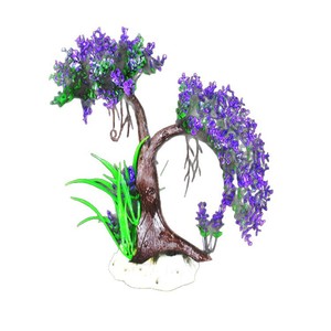 Ornement d'arbre de coco artificiel QS-96, 10x6x14cm, décoration d'aquarium en plastique pour aménagement paysager de bassin à poissons - Product Image 5