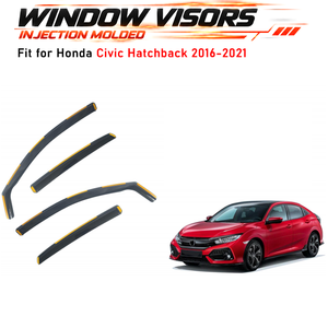 แผ่นบังแดดกันฝนแบบฉีดขึ้นรูปจากโรงงาน สำหรับ Honda Civic Hatchback ปี 2016-2021 - Product Image 1