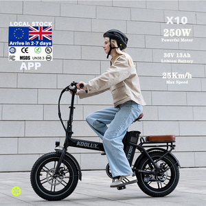 Bicicleta Eléctrica Plegable KOOLUX X10 Mini para Adultos, Motor de 250W, 25Km/h, 20 Pulgadas, 7 Velocidades, Batería de Litio, Neumáticos Anchos, Bicicleta Urbana - Product Image 4