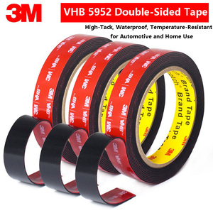 <span class=keywords><strong>Ruban</strong></span> adhésif double face haute température VHB 5952 personnalisé de 3 m, 1,1 mm, 1 po x 15 pi, robuste, pour mousse acrylique noire - Product Image 3