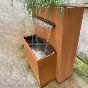 Ornements de Jardin Fontaine à <span class=keywords><strong>Eau</strong></span> en Acier 2025 Idées <span class=keywords><strong>d</strong></span>'Éléments Aquatiques Fontaine Extérieure en Métal pour Jardin - Product Image 6