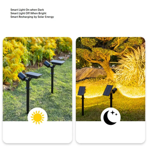 Lampe <span class=keywords><strong>solaire</strong></span> de <span class=keywords><strong>jardin</strong></span>, projecteurs extérieurs, lumière blanc chaud, pour <span class=keywords><strong>jardin</strong></span>, cour, patio, arbre, paysage, pelouse - Product Image 3