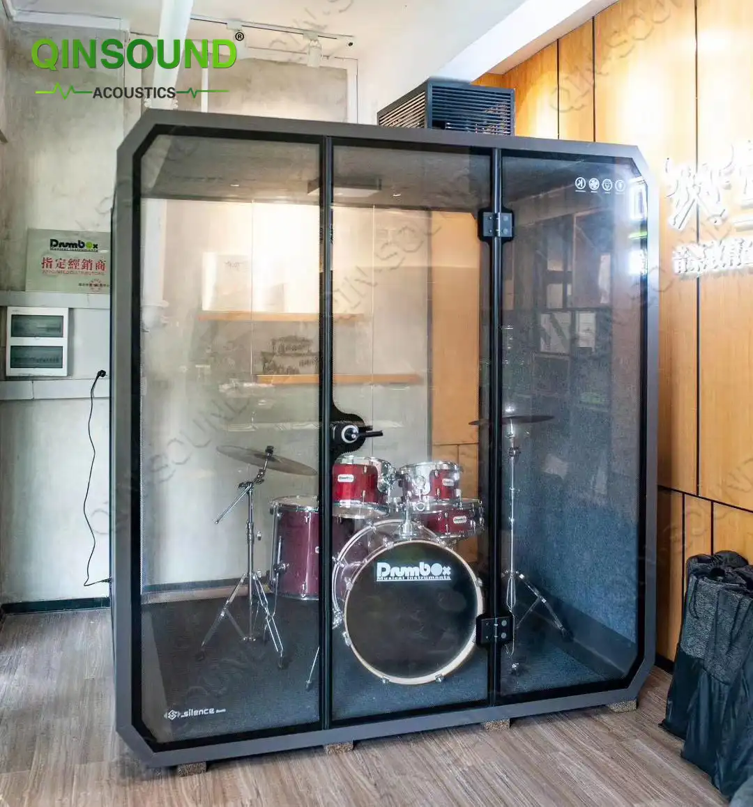 QINSOUND, новинка, портативная подвижная акустическая беззвучная камера, полностью Звукоизоляционная комната для офиса