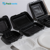 Contenants alimentaires jetables personnalisés en PP, compatibles micro-ondes, pour la préparation des repas et l'emballage de plats à emporter, avec couvercle, conteneur MFPP