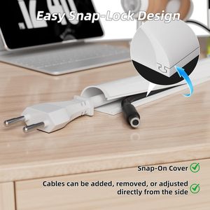 Canalina per Cavi in Silicone Bianco Conwang 15*10mm, Copricavi Autoadesivo per TV, Nascondiglio Cavi da Parete 1m - Product Image 4