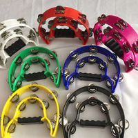 Wholesale Hot Sale Orff Percussion Instruments Multi-color Plastic Double Layer Tambourine for KTV Party