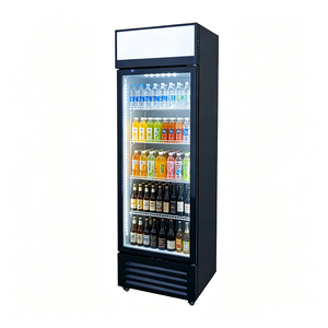 Réfrigérateur commercial économique pour boissons, vitrine réfrigérée avec porte vitrée, refroidissement par air, contrôle LED, serrure de porte pour supermarché et magasin - Product Image 5