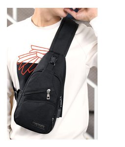 New 2026 Outdoor <b>Men</b> Crossbody Chest Bag Usb Shoulder Sports Waist Bags Fanny Pack Sling <b>Backpack</b> With Charging Port Storage Bag - Product Image 6