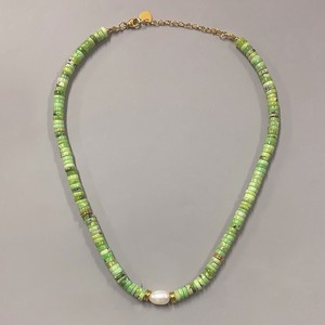 <span class=keywords><strong>Collier</strong></span> tendance en acier inoxydable avec perles d'agate et breloque en perle d'eau douce naturelle, idéal pour les vacances à la plage - Product Image 2