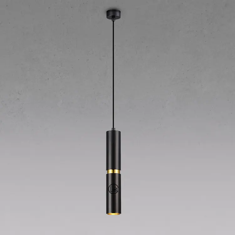 Modern kitchen Cylindrical GU10 black gold Ceiling Lamps chandeliers Long Tube pendant lights