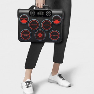 Electronic Desktop <b>Drum</b> Set R5113 Portable With Built In Lithium Battery Power Sensor For Practice And Performance - Product Image 4