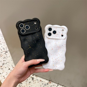 Funda de TPU con Burbujas y Purpurina para iPhone 17 Air 16 Pro Max, Diseño de Ondas con Puntos Coloridos, Carcasa Trasera Antigolpes - Product Image 2