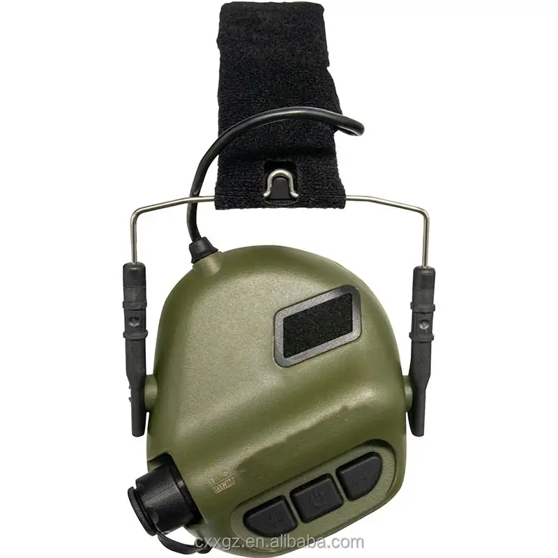 CXXGZ聴覚保護ブラックグリーンカラーカスタマイズノイズキャンセリングヘッドセットイヤーマフ