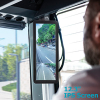 STONKAM Geri Görüş Kamerası Monitörü DVR Kayıt Cihazı Çift Görüşlü 12.3 İnç Ekran Yan Görüş Sistemi Kamyon Otobüs Filosu için