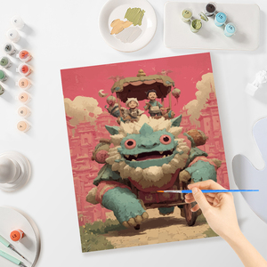 CHENISTORY Kit Pittura a Numeri per Adulti, Immagine di <span class=keywords><strong>Auto</strong></span> Mostro su Tela, Colorazione a Numeri per Decorazioni Murali Domestiche - Product Image 2