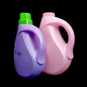 مخصصة 2.3L 3.5L الأرجواني الوردي زجاجة بلاستيكية مصنوعة من مادة البولي يورثين عالية الكثافة الحاويات ل منظف سائل للغسيل التعبئة والتغليف