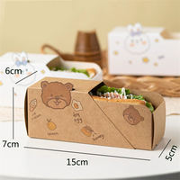 Boîtes en papier d'emballage de sandwich à emporter jetables personnalisés Hot Dog Taco Sandwich Boîtes en papier d'emballage de conteneur de restauration rapide