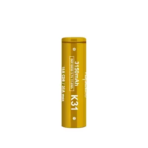 卸売Vapcell 3150mAh 18A/35A INR18650 K31リチウム電池充電式リチウムイオン電池電池パック用セルゴールドスーツ