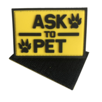 ASK TO PET K9 OEM fabrication Logo personnalisé Patch en caoutchouc 3D patchs en PVC souple pour vêtements