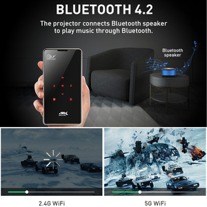 Pour projecteur DLP Mini BT WiFi Android 9.0 Batterie 4000mAh 4K Miracast <span class=keywords><strong>Airplay</strong></span> Projecteur vidéo intelligent mobile 200 Lumens <span class=keywords><strong>2</strong></span> - Product Image 5