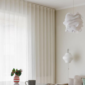 Rideaux et cantonnières plissés en forme de S personnalisables, luxueux et translucides - Product Image 2
