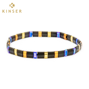 Pulsera de cuentas de Tila para mujer, brazalete con abalorios de arcoíris, joyería bohemia de playa, regalo, precio al por mayor - Product Image 6