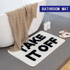 Tapis de bain Get Naked en microfibre, rectangulaire, absorbant, antidérapant, pour salle de bain, chambre à coucher, entrée - Product Image 2