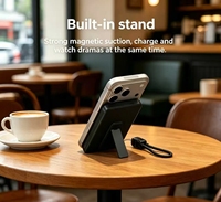 Nouvelle Tendance 2026 : Batterie Externe Magnétique 5000 mAh avec Support Téléphone, Charge Rapide, Câble Type-C Intégré, LED, Logo Personnalisé – Vente en Gros, Meilleure Vente