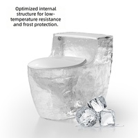Kloset Duduk Keramik Berkualitas Tinggi Model Modern dengan Sistem Siram Ganda, Drainase S-Trap/P-Trap, dan Penghilang Bau Otomatis